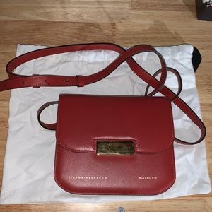 Victoria Beckham Eva Calfskin Leather Crossbody